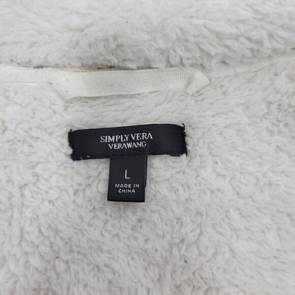 Simply Vera Vera Wang Sherpa Oversized Comfy Lounge Coat W/ Pockets Size Large - Picture 11 of 14